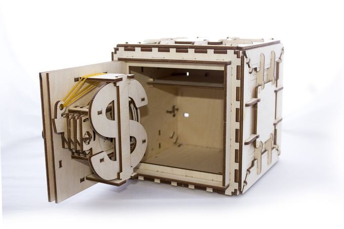 UGEARS Model Safe Kit | 3D Wooden Puzzle | DIY Mechanical Safe - Image 3