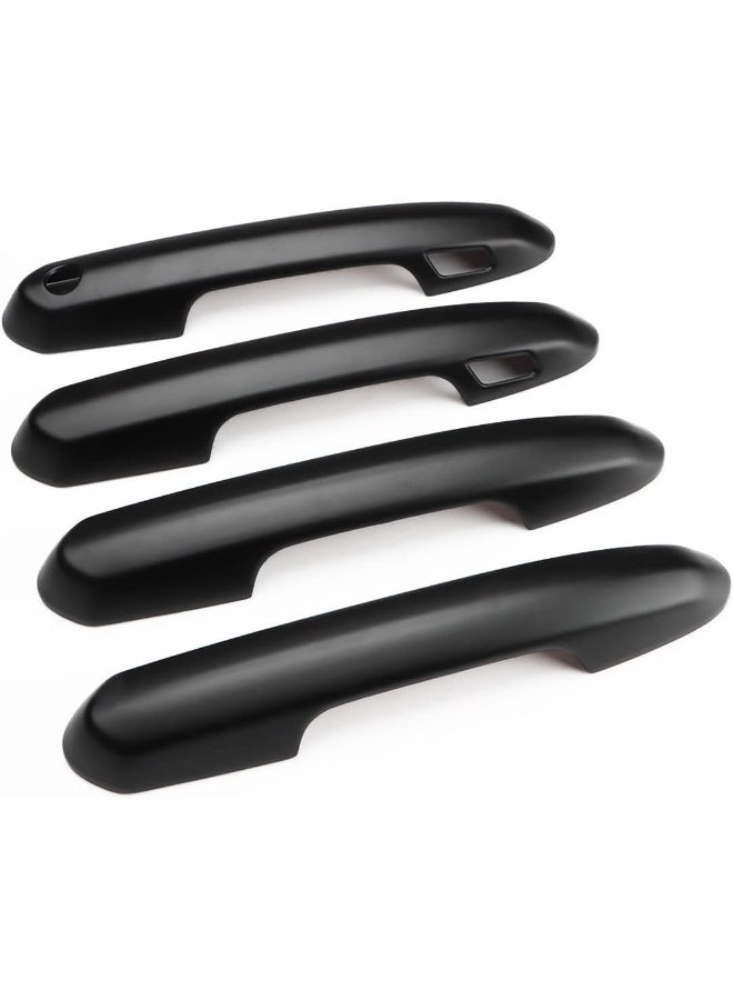 DLOVEG Exterior Door Handle Covers Compatible for 2019-2022 2023 2024 2025 Toyota Rav4 Accessories for Highlander 2024 2023 2022-2020 Handle Protectors with 4 Holes for Auto Sensors (Matte Black) - Image 1