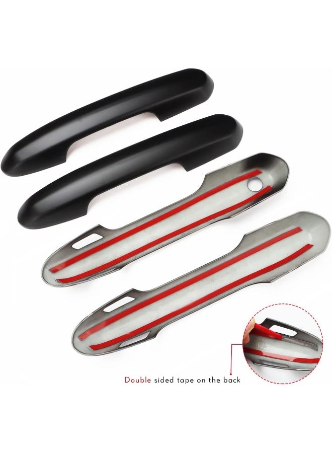 DLOVEG Exterior Door Handle Covers Compatible for 2019-2022 2023 2024 2025 Toyota Rav4 Accessories for Highlander 2024 2023 2022-2020 Handle Protectors with 4 Holes for Auto Sensors (Matte Black) - Image 5