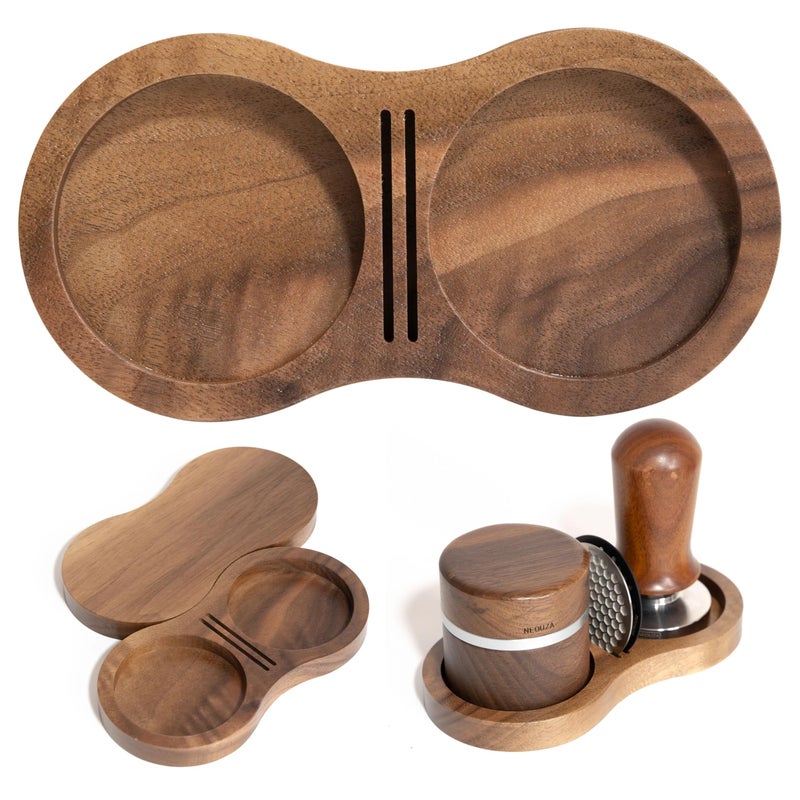 NEOUZA Coffee Tamper Stand Holder for Tamper Distribution Tool Puck Screen Walnut Wood51mm 53mm 58mm Universal - Image 2