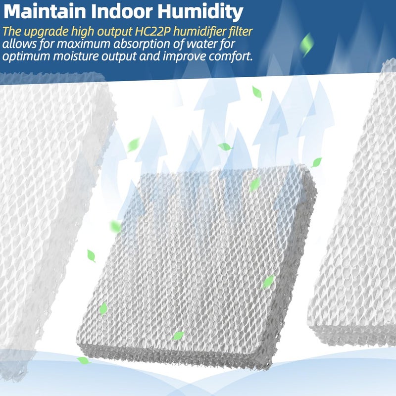 Sconva Hc22P Humidifier Filter Pad Replacement Filter Wicks Compatible With Honeywell He100  He150  He220  He225 He240 & Aprilaire 110 220 550 (Pack Of 2) - Image 5