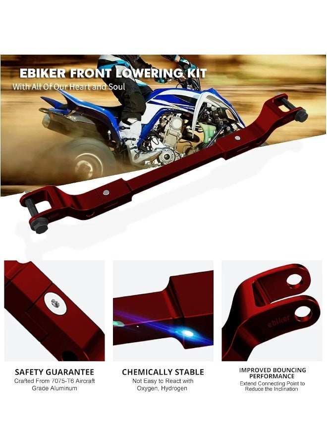 general Red Front Lowering Kit for Yamaha Raptor 700 - Image 2