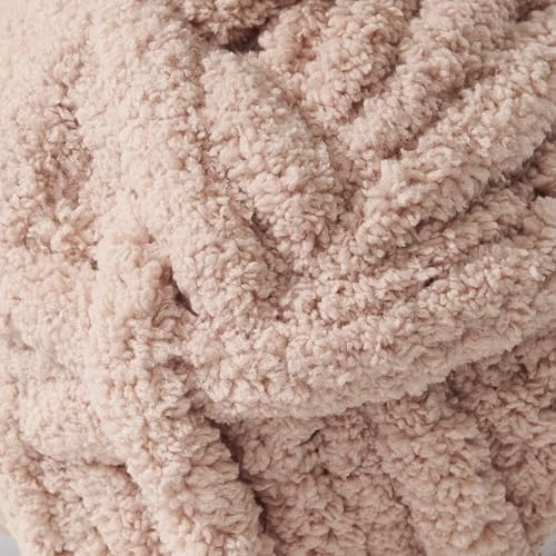 Crafted By Catherine Chunky Chenille Yarn - 6 Pack (8 oz / 227 g, 31.7 Yards Each Skein), Beige, Gauge 7 Jumbo - Image 2