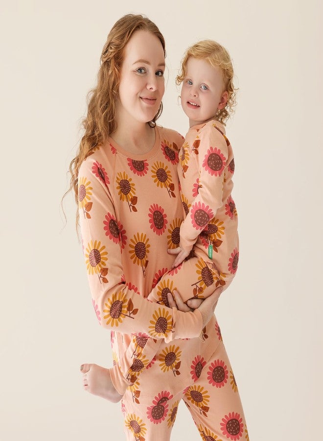 PARADE Organic Signature Print '2-Way' Zip Romper - Long Sleeve Sunflowers 12-18M no mitts - Image 4