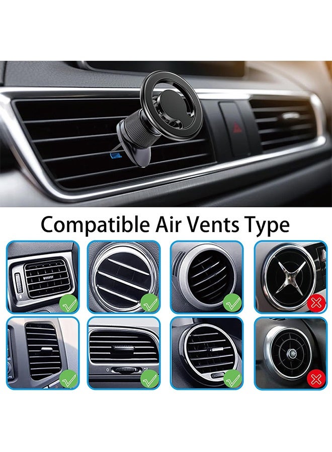 Gecomo Rotatable Magsafe Car Phone Mount Air Vent Magnetic Car Mobile Holder for Android and All Smartphones - Car Phone Clip Holder Mobile Stand - Image 3