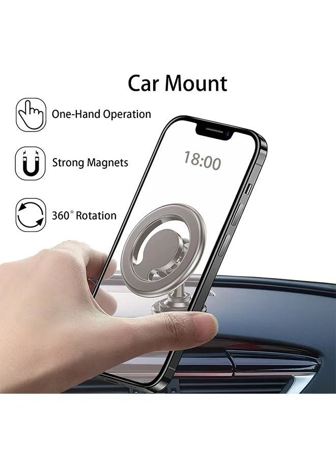 Gecomo Rotatable Magsafe Car Phone Mount Air Vent Magnetic Car Mobile Holder for Android and All Smartphones - Car Phone Clip Holder Mobile Stand - Image 4