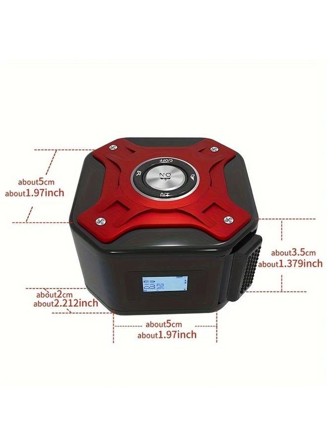 3 In 1 Digital Laser Tape Measure USB Rechargeable High Definition LCD Display Red - Image 4
