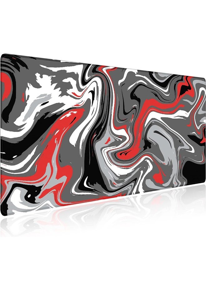 DMG TECH Large Gaming Mouse Pad Non-Slip Mouse Pad Table Pad Stitched Edge (900x400MM Red)  - Image 1