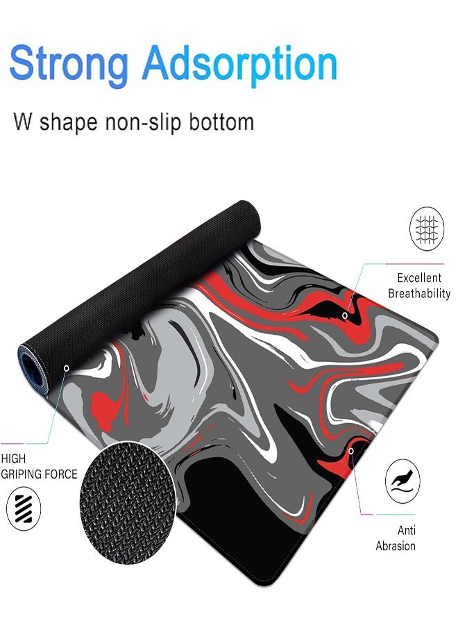 DMG TECH Large Gaming Mouse Pad Non-Slip Mouse Pad Table Pad Stitched Edge (900x400MM Red)  - Image 2