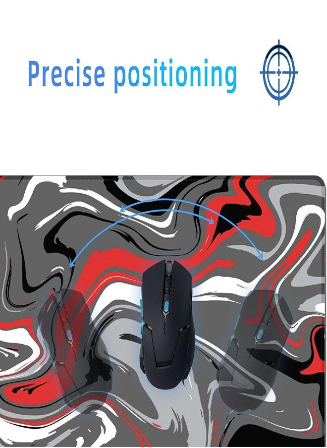 DMG TECH Large Gaming Mouse Pad Non-Slip Mouse Pad Table Pad Stitched Edge (900x400MM Red)  - Image 3