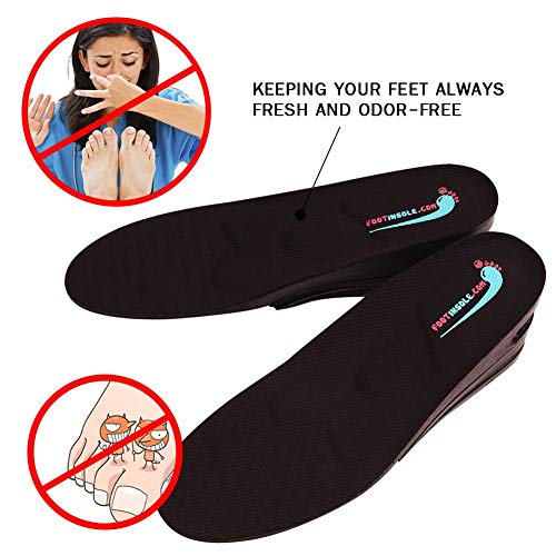 FOOTINSOLE.COM Height Increase Shoe Insoles with Air Cushion (3 Layers (2.5" UP) (Women's 5.5-9.5)) - Image 2
