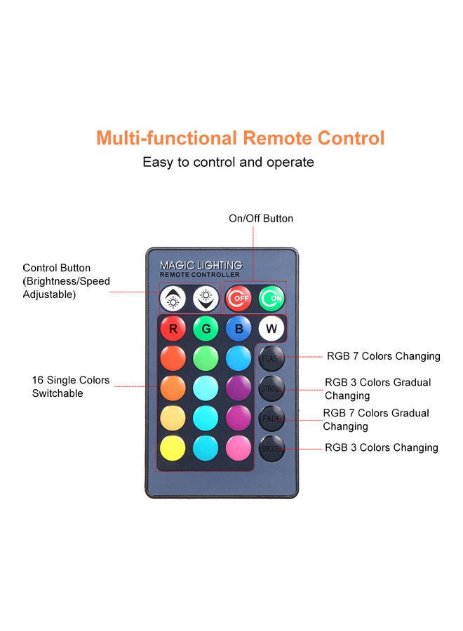 NIBEMINENT 3D Night Light Dinosaur-23 (crack base colorful + touch remote control) White 21.5*5.3*15cm - Image 5