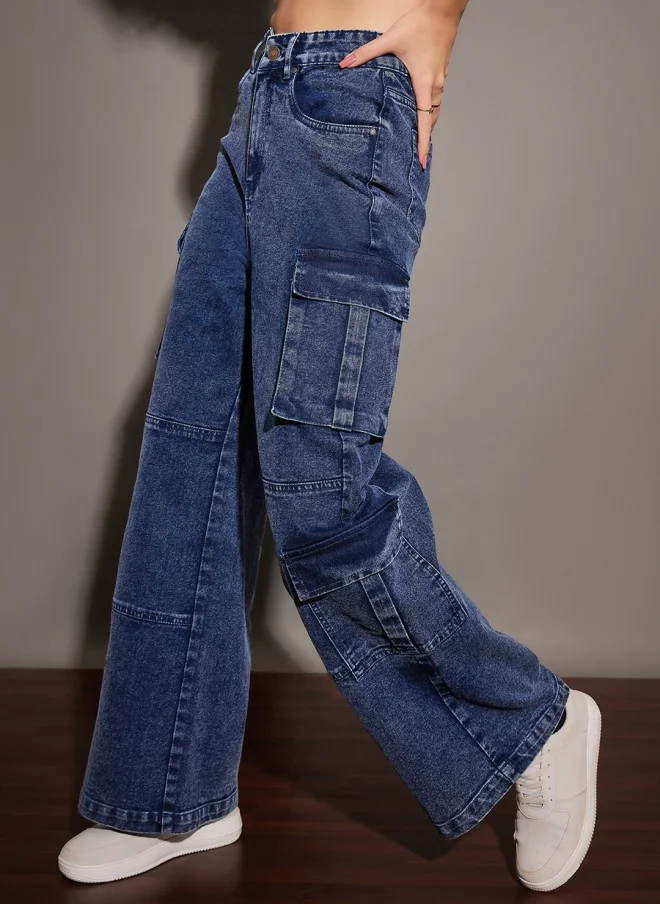 SASSAFRAS Light Fade Blue Stretchable Jeans for Women