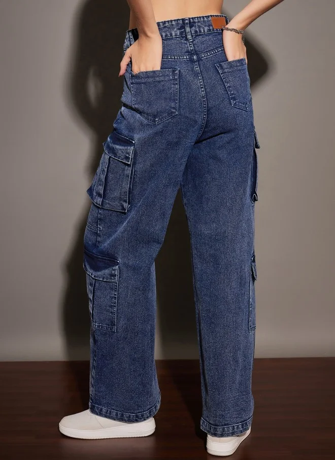 SASSAFRAS Light Fade Blue Stretchable Jeans for Women