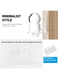 SMARTPOINTS Acrylic Floating Wall Shelves Set of 3 for Security Cameras, Baby Monitors, Speakers - Universal Small Wall Shelf with 10-Piece Strong Tapes, No Drill (Clear)  - Image 4