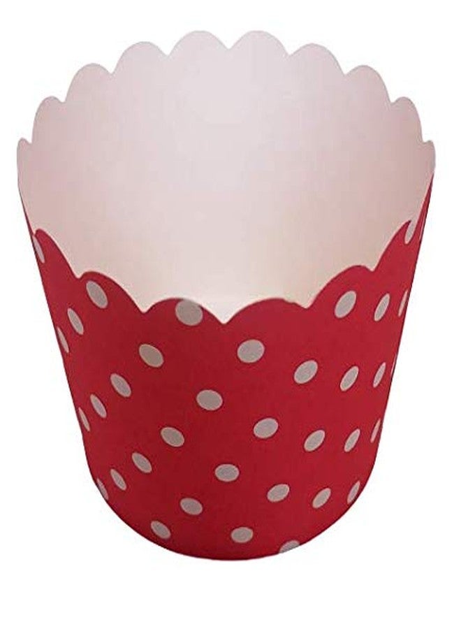 Bakerelation Cupcake Liners 150 Piece Paper Cake Baking Paper Cups Cupcake Muffin Moulds Set of 150 Pieces(Red Color)(Medium) - Image 1