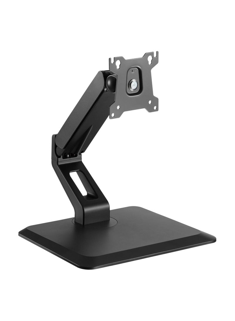 Newstar Single Pneumatic Monitor Arm 17–32″ | Gas-Spring Height Adjustable Desk Stand | Freestanding Base, Tilt, Swivel & Rotation, VESA Compatible – LDT35-T01 - Image 1