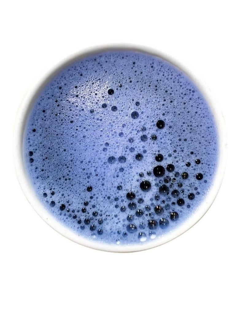 تيلاند مسحوق الشاي الأزرق الطهي تلوين الطعام الطبيعي التايلاندية السحلية Ternatea العشبية مضادات الأكسدة الغنية 100 جرام - Image 2