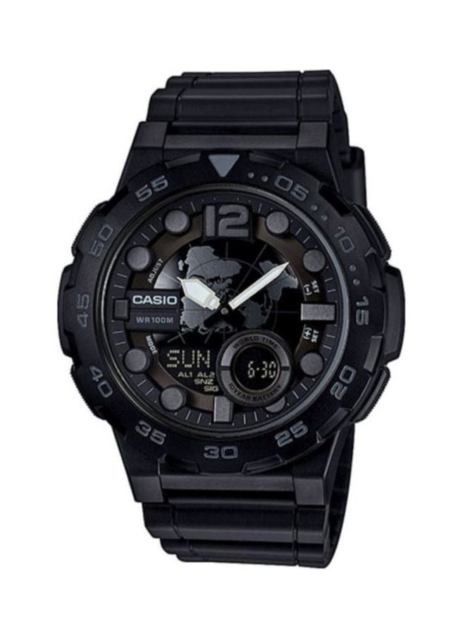 كاسيو ساعة يد رقمية وبعقارب مقاومة للماء طراز AEQ-100W-1BVEF - مقاس 53 مم - لون أسود رجال - Image 1