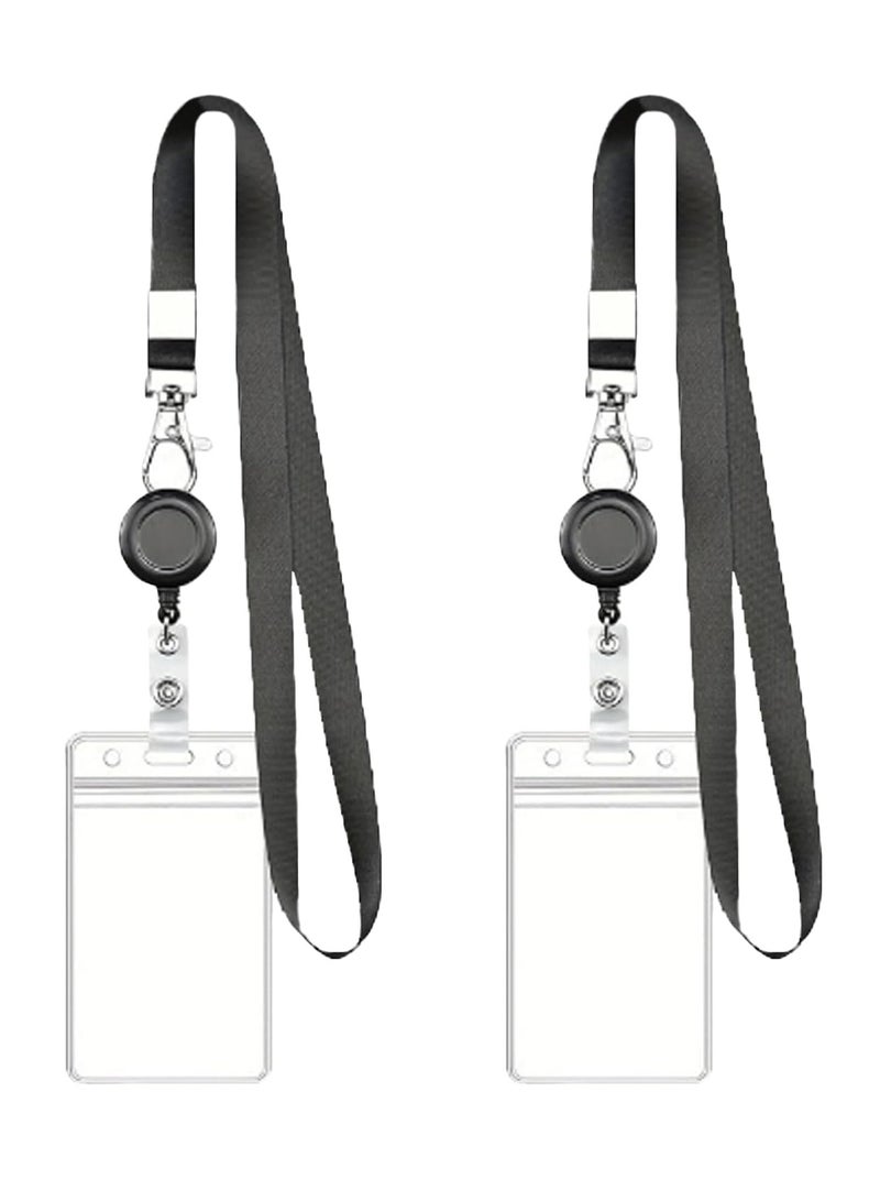 أوزيغالور حزمة من 2 أسلاك مقوى مع مقبض وحامل بطاقة للمكاتب والمدارس، أسود - Image 1