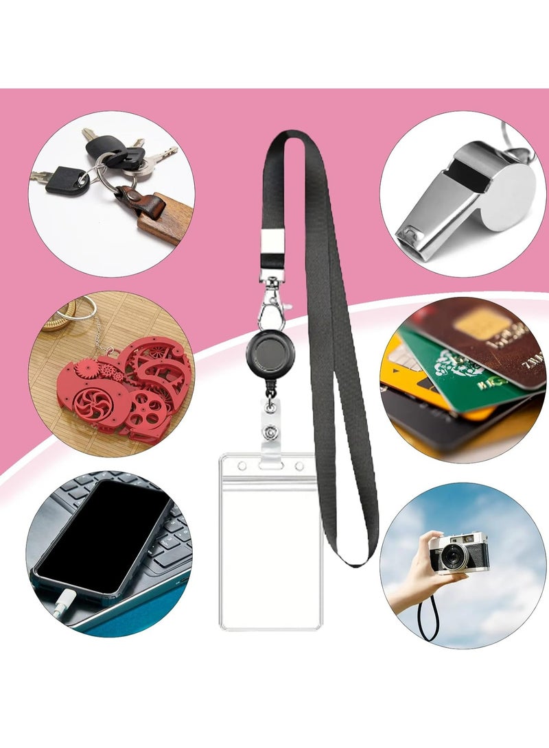 أوزيغالور حزمة من 2 أسلاك مقوى مع مقبض وحامل بطاقة للمكاتب والمدارس، أسود - Image 5