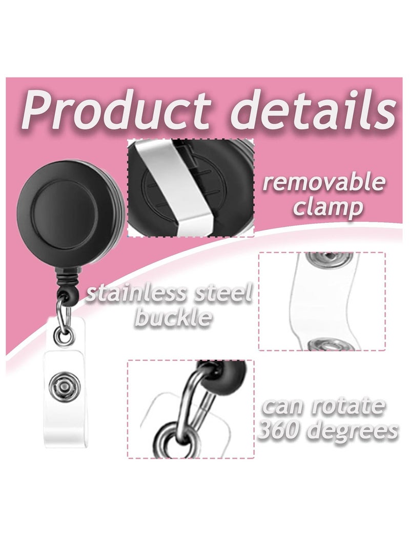 أوزيغالور حزمة من 2 أسلاك مقوى مع مقبض وحامل بطاقة للمكاتب والمدارس، أسود - Image 3