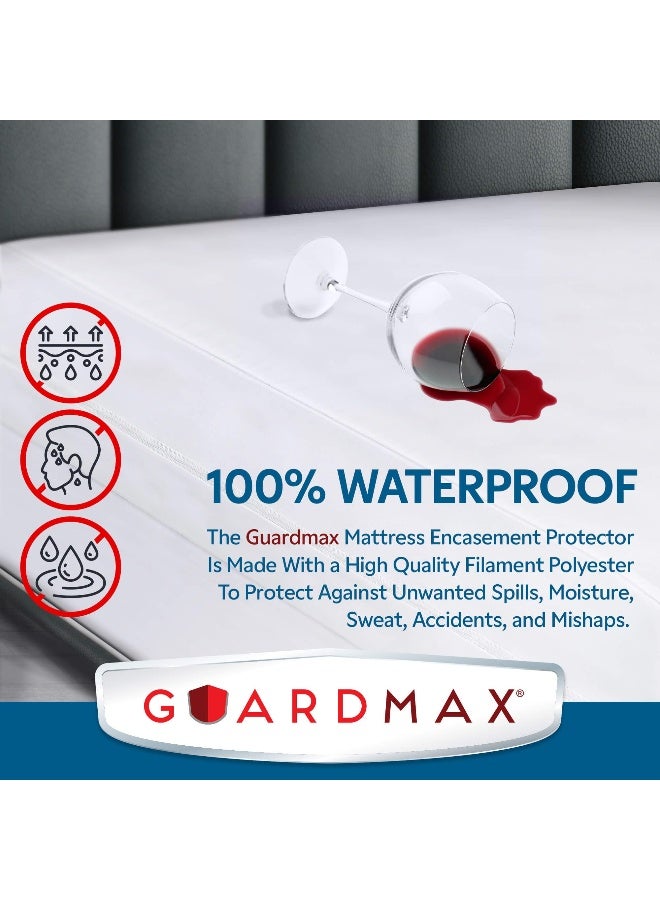 Guardmax Jersey Knitted King Zippered Mattress Encasement with Deep Pockets - Waterproof & Bed Bug Proof Mattress Protector - Comfortable, Soft, and Noiseless Zippered Bedding - (78 x 80 x 15) - Image 3