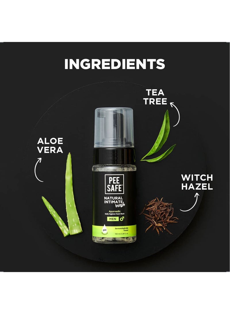PEESAFE Intimate Wash for Men | Tea Tree Essential Oil | Ayurvedic | Mens Intimate Wash | Men Genital Wash | Mens Ball wash | Men's Intimate wash 100ml - Image 2