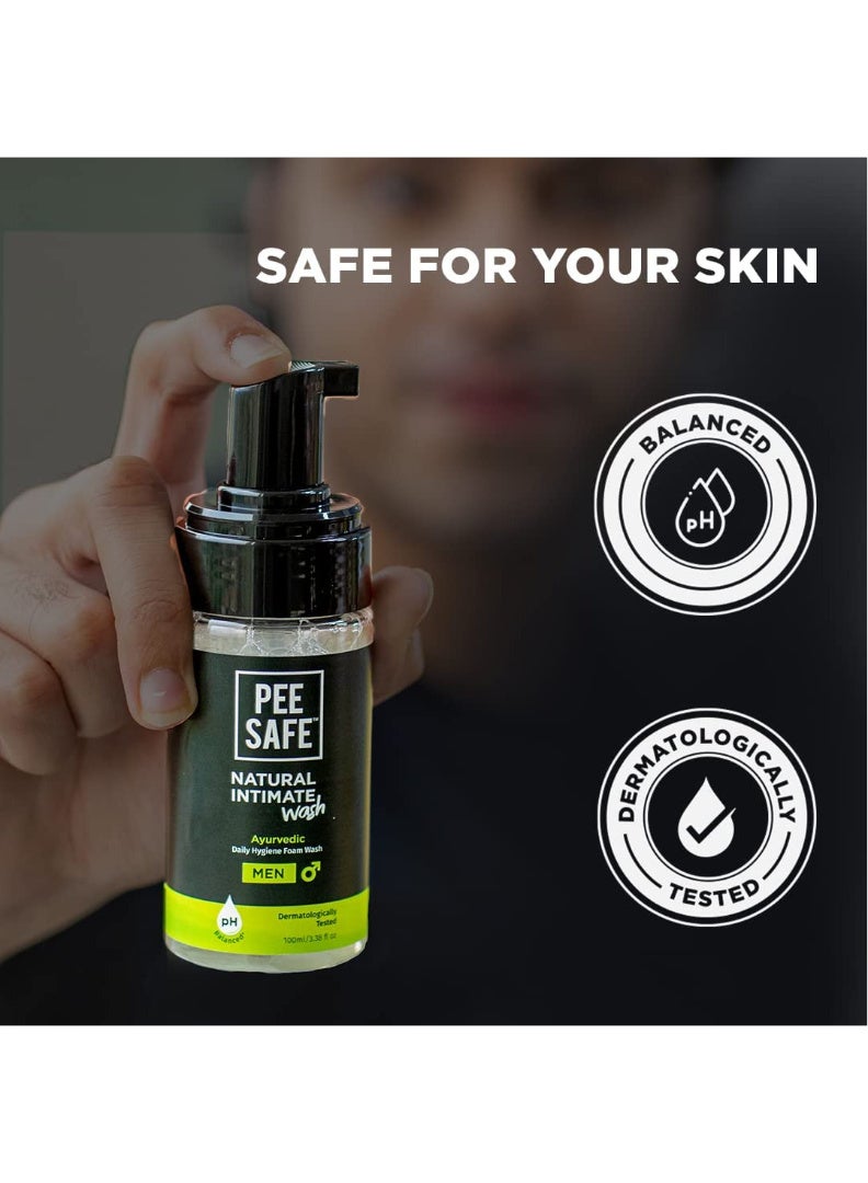 PEESAFE Intimate Wash for Men | Tea Tree Essential Oil | Ayurvedic | Mens Intimate Wash | Men Genital Wash | Mens Ball wash | Men's Intimate wash 100ml - Image 3