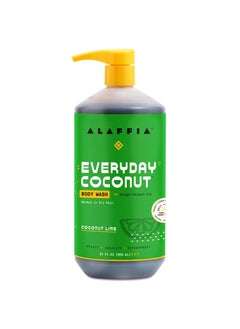 Alaffia Alaffia EveryDay Coconut Body Wash  Normal to Dry Skin Helps Gently Moisturize and Cleanse Toxins and Grime Fair Trade Coconut Lime 32 Fl Oz 