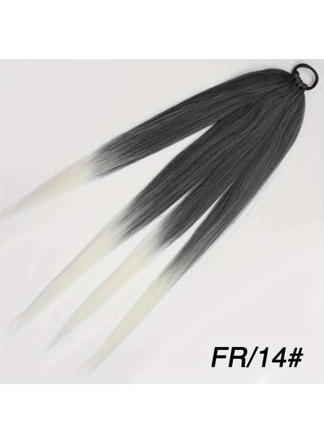Bluejw African Wig Ponytail 26 Inch Straight Hair Chemical Fiber Ponytail Hair High Temperature Silk Women Ponytail Braid - Image 1