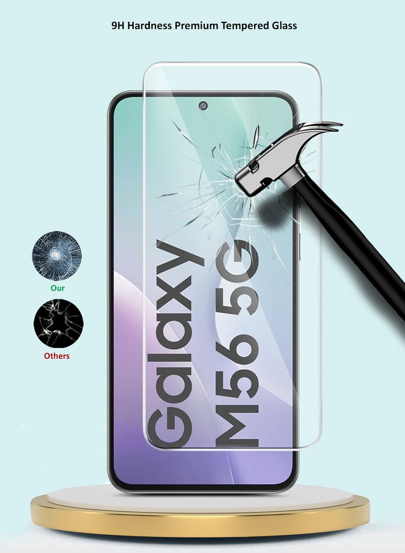 GMAX Samsung Galaxy M56 / Samsung Galaxy F56 5G 2025 GMAX Premium Series Curved Edges 9H 2.5D Tempered Glass Screen Protector - Clear - Image 4