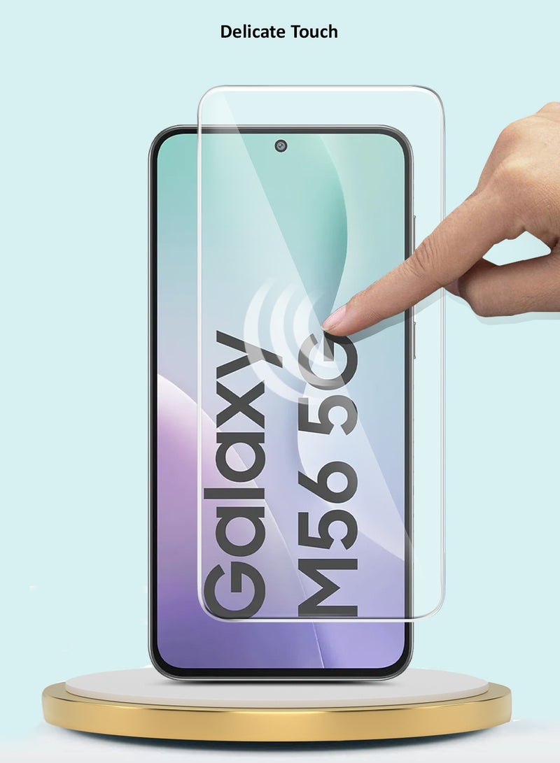 GMAX Samsung Galaxy M56 / Samsung Galaxy F56 5G 2025 GMAX Premium Series Curved Edges 9H 2.5D Tempered Glass Screen Protector - Clear - Image 3