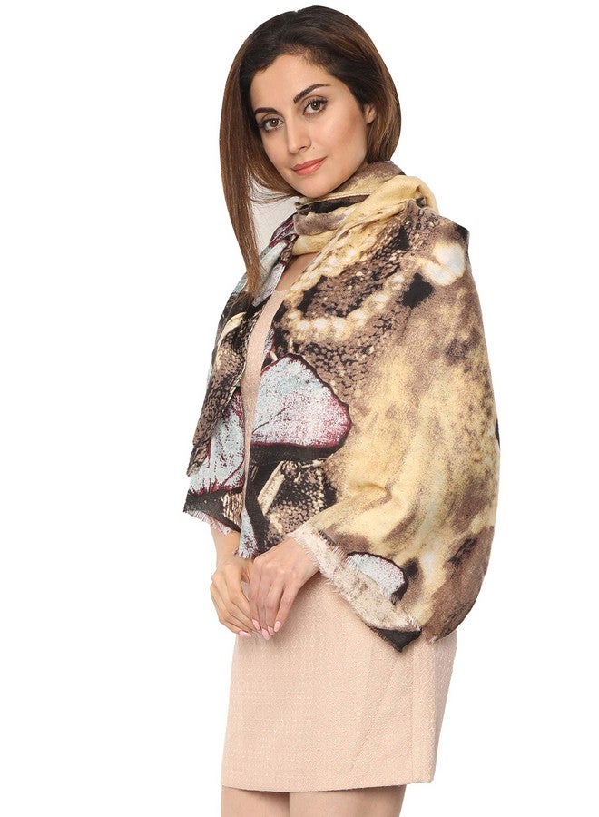 FabSeasons FabSeasons Abstract Printed Cotton Scarf, Scarves, Stole & Shawl for Women for all seasons with shimmer, Size 90 * 190 cms - Image 3