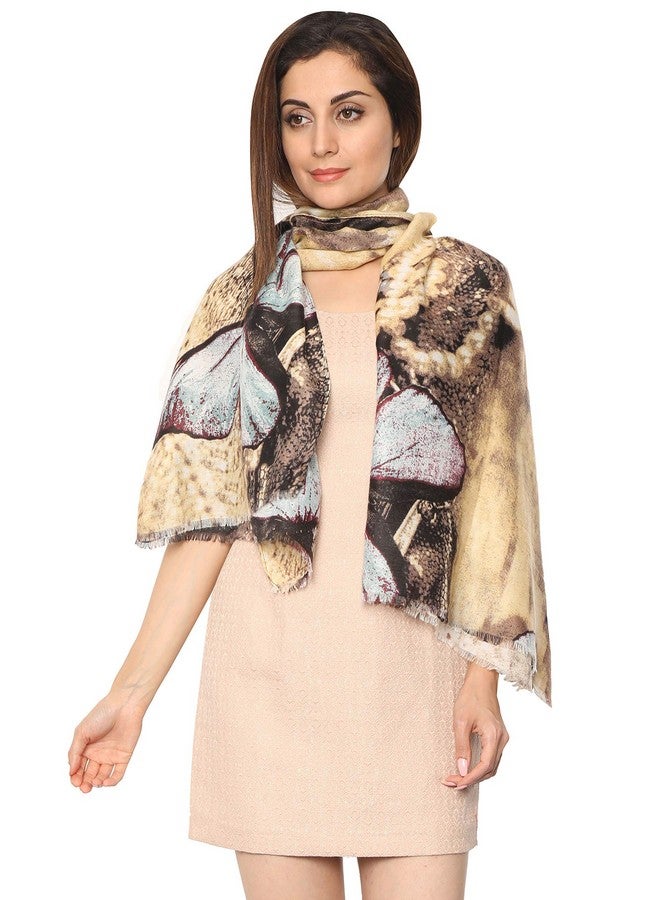 FabSeasons FabSeasons Abstract Printed Cotton Scarf, Scarves, Stole & Shawl for Women for all seasons with shimmer, Size 90 * 190 cms - Image 1