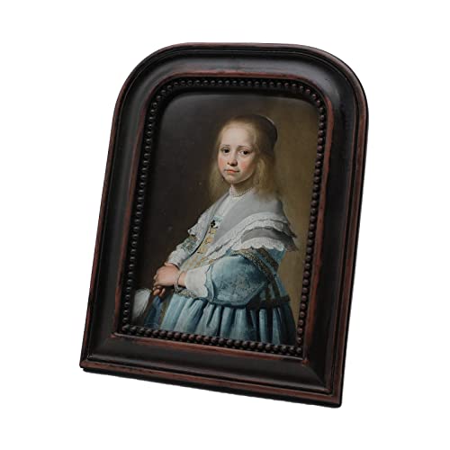 YULINK 5x7 Vintage Picture Frame, Antique Ornate Rustic Brown Photo Frame, for Tabletop and Wall Display, Decorative Retro Home Decor, Old Fashioned Photo Gallery Art - Image 5