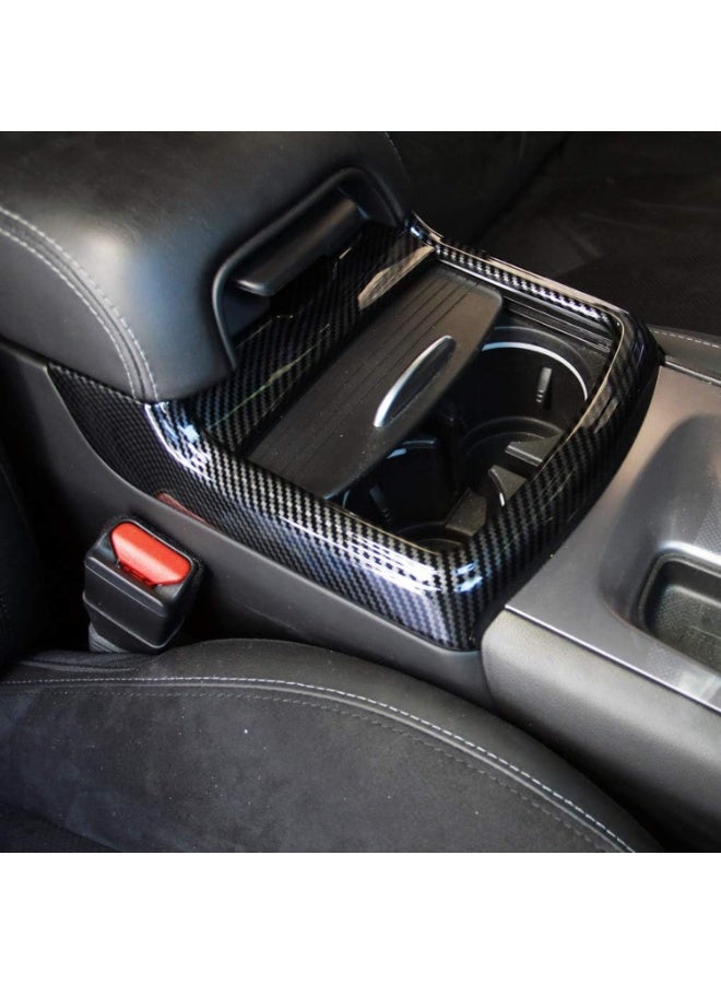 NOSKIN Carbon Fiber Pattern Cup Holder Cover Trim for Dodge Charger 2015-2023 / Chrysler 300 2015-2021, ABS Plastic Interior Decor - Image 3