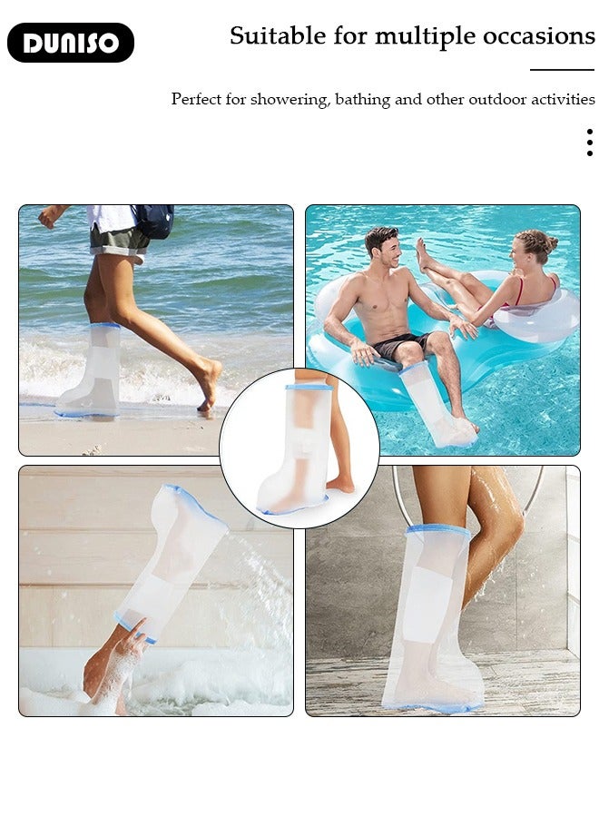 DUNISO Waterproof Leg Cast Cover for Shower Bath, Adult Watertight Leg Protector, Soft Comfortable Watertight Seal to Keep Wounds Dry, Repeatable Cast Cover Leg for Broken Surgery Leg, Foot, Ankle Wound and Burns - Image 4