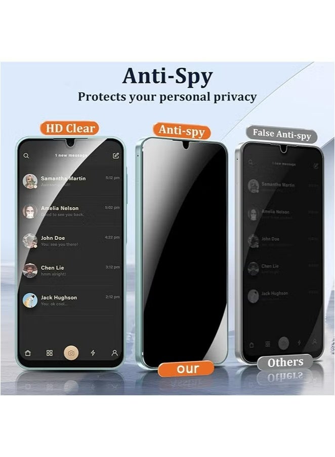 SNBFA 2 Pack Privacy Screen Protector for Samsung Galaxy A16 4G/5G,Anti-Spy Tempered Glass,Ultra HD, Anti-Scratch, Bubble-Free, Easy Install 9H Protective Glass - Image 2