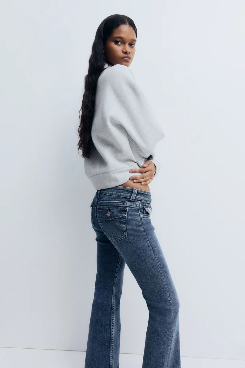 H&M  Flared Low Jeans for Women | Best Price UAE