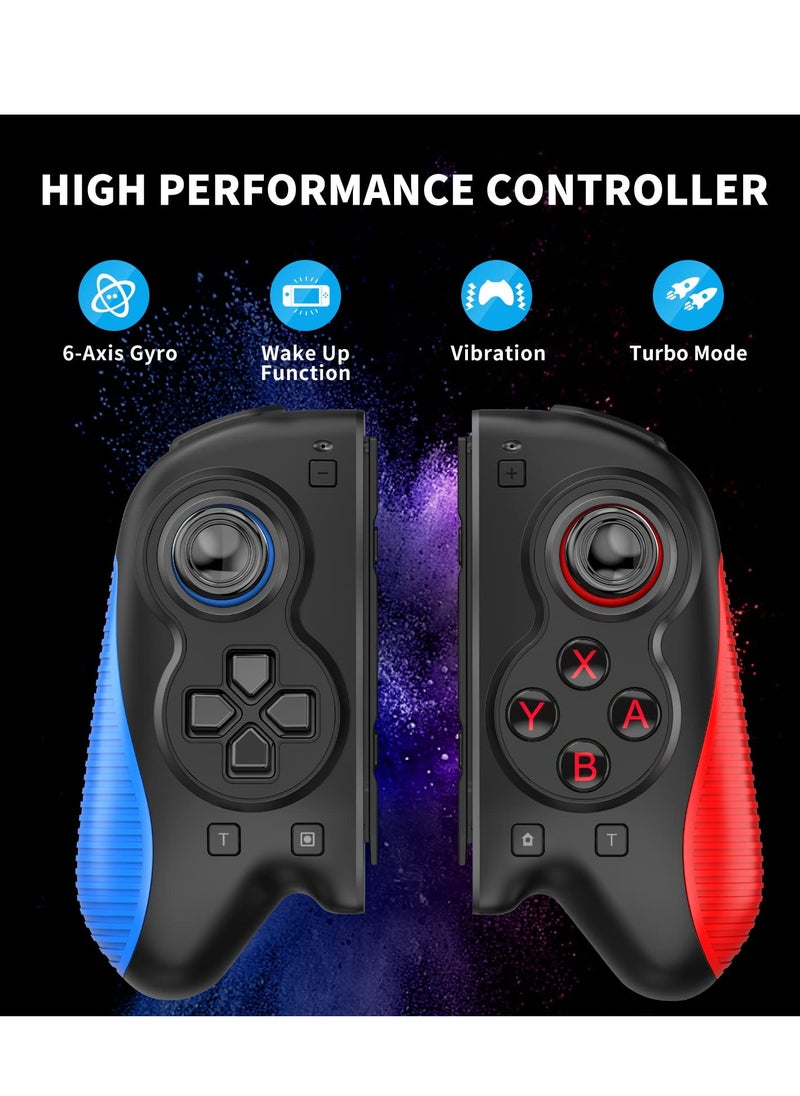 KASTWAVE Joycon Wireless Controller for Nintendo Switch,Joy Cons for Switch Sport, Joycons Pad Pro for Switch Support Turbo, Wake-up and 6-Axis, Replacement for Switch Joy con (Black)  - Image 2