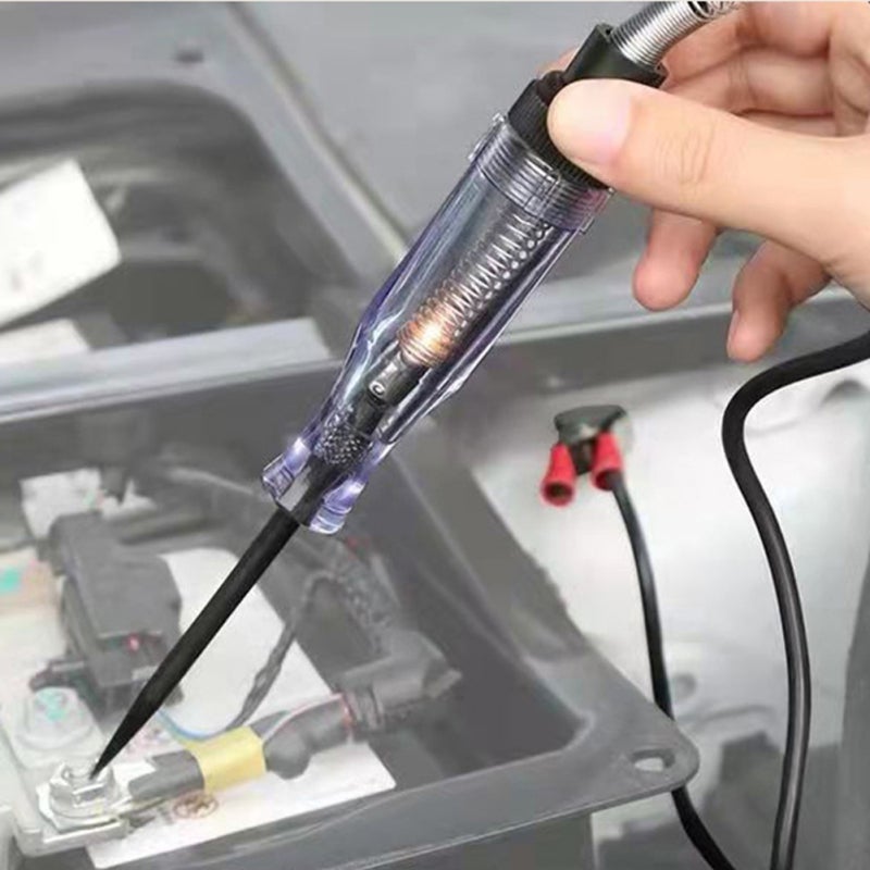 Circuit Tester 2.8M Spring Cable Portable Size Digital Display Car Automotive Circuit Tester - 6V 12V 24V DC Testing for Vehicle Electrical Circuit Inspection - Image 2
