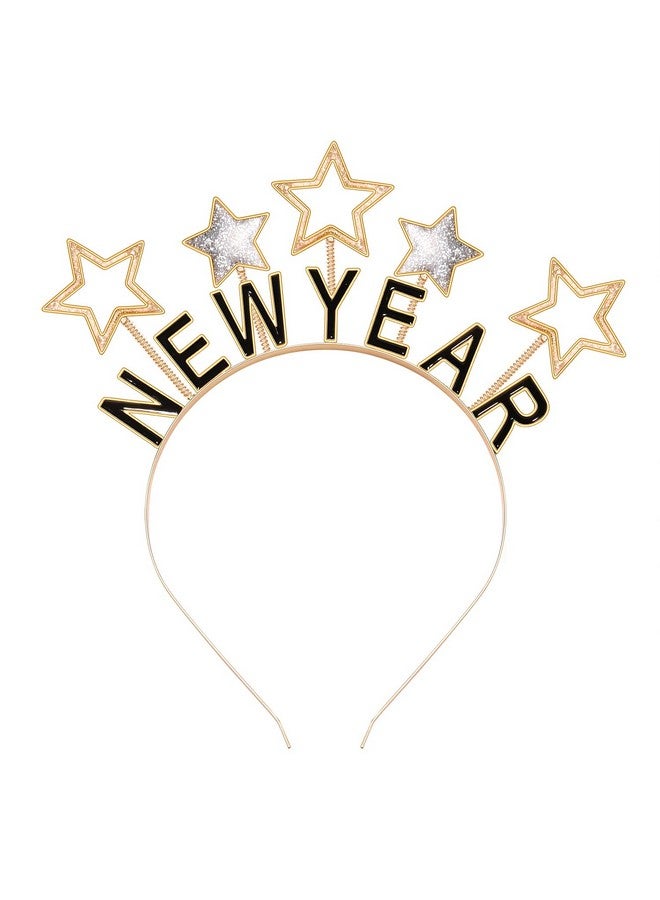 HZEYN New Year Headbands Glitter Star Bopper New Year Tiara Headband Hairband Hair Accessories New Year (New Year) - Image 1