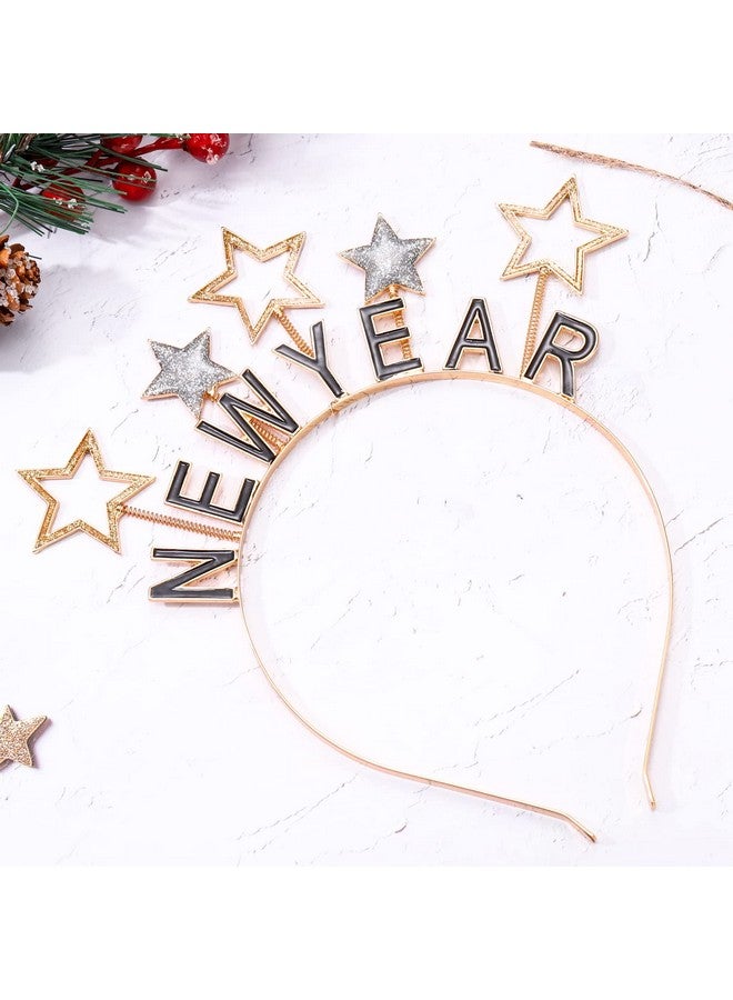 HZEYN New Year Headbands Glitter Star Bopper New Year Tiara Headband Hairband Hair Accessories New Year (New Year) - Image 3