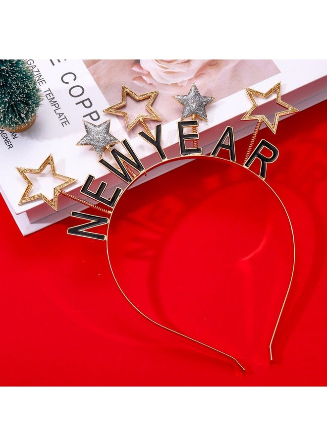 HZEYN New Year Headbands Glitter Star Bopper New Year Tiara Headband Hairband Hair Accessories New Year (New Year) - Image 4
