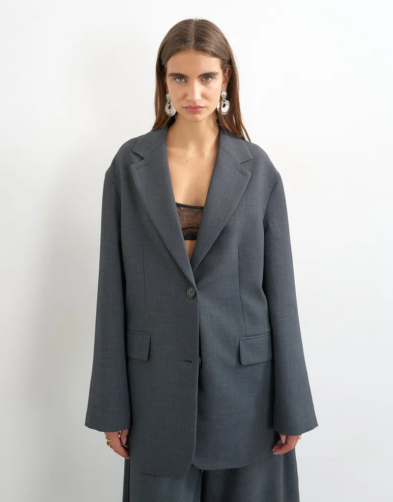 Topshop Slouchy Chuck Woven Blazer