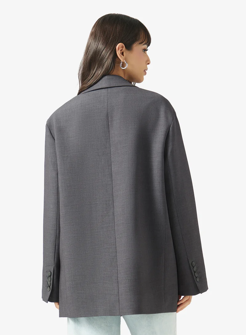 Topshop Slouchy Chuck Woven Blazer