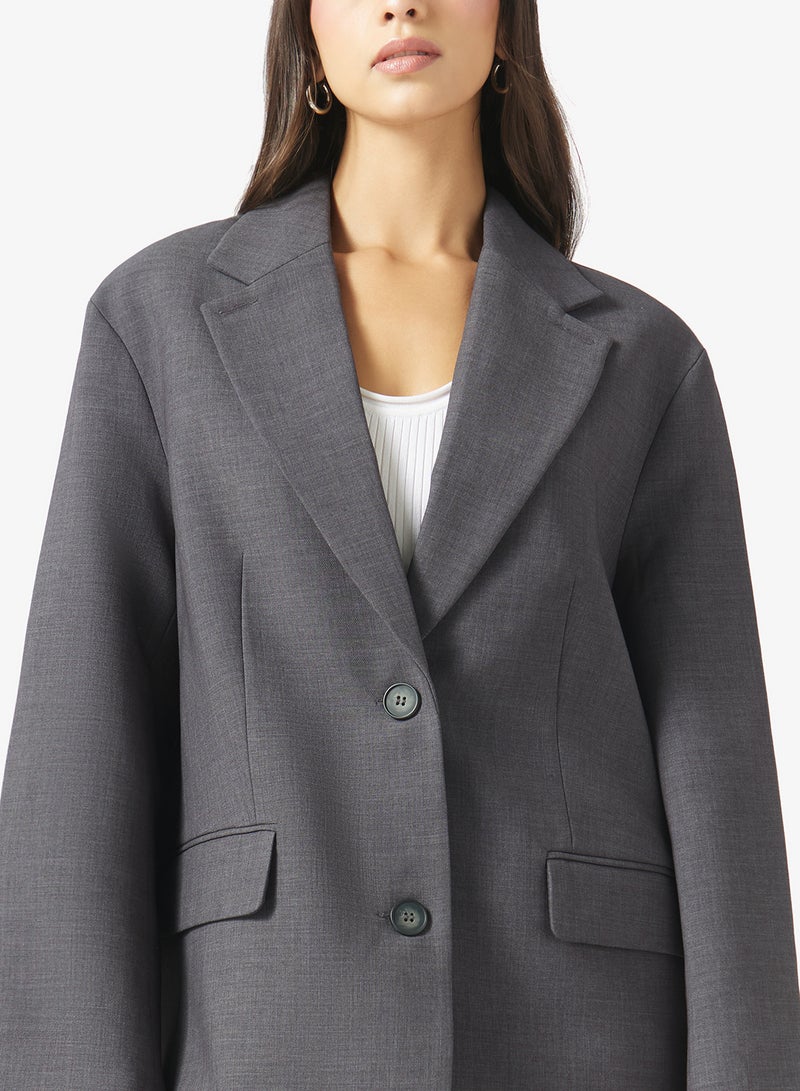 TOPSHOP Slouchy Chuck Woven Blazer - Image 3