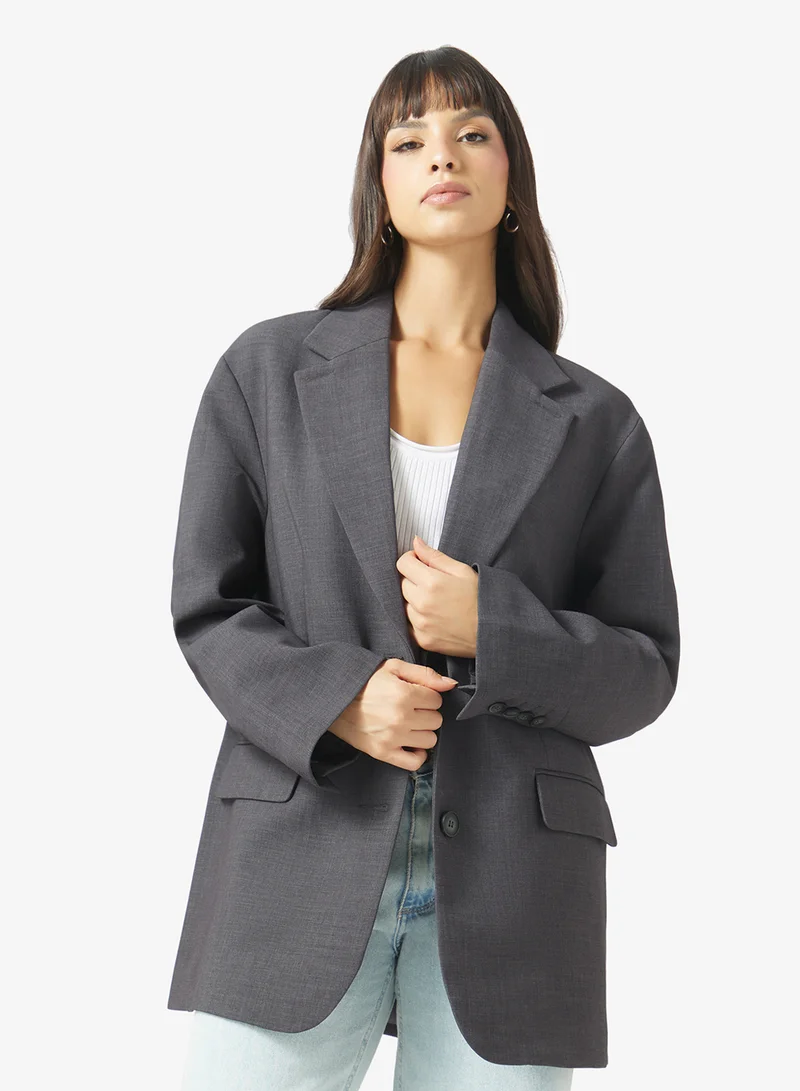 Topshop Slouchy Chuck Woven Blazer