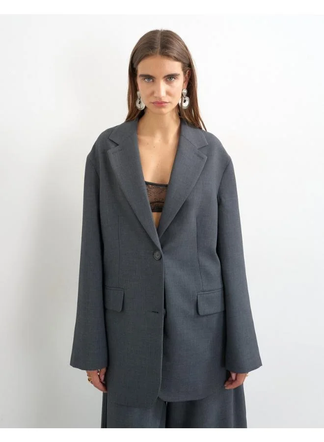 Topshop Slouchy Chuck Woven Blazer